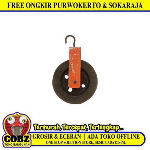 6 IN / NM Katrol Kerekan Timba Air Sumur Bangunan Besi Hitam