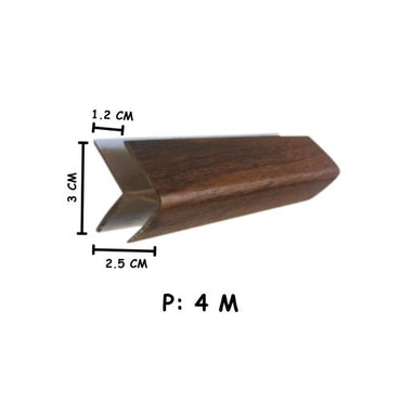 3 CM x 4 CM x 4 M / SHUNDA PLAFON LS-305-8 List Profil H Sudut Plafon U PVC Batang