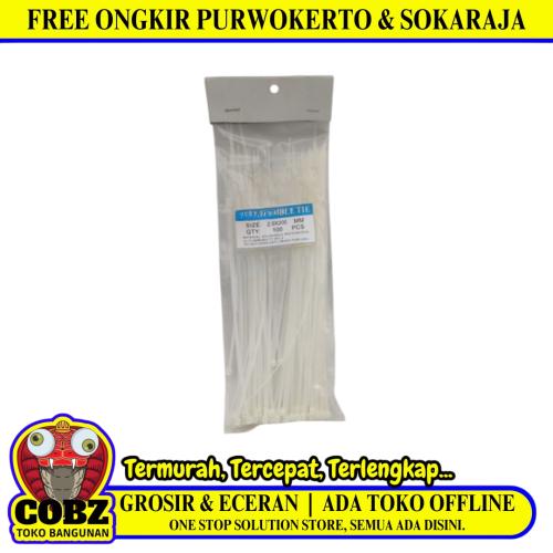 2.5 MM x 200 MM / COBZ Kabel Cable Ties Tali Ripet 20 CM Putih Pack