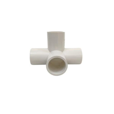 1 IN /AQUALON Tee 4 Way 90 Derajat Fitting Pipa Hidroponik PVC Pcs