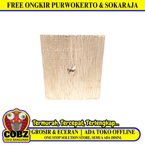 6 CM x 7 CM / TM Kayu Roset Tatakan Fitting Lampu Tempel Kotak