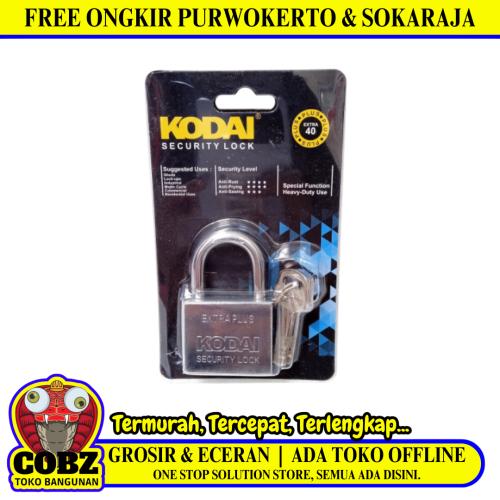 40 MM / KODAI 01 Gembok Pintu Pagar Padlock Anti Maling Leher Pendek