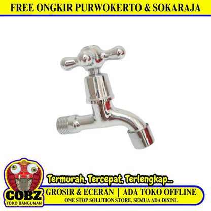 1/2 IN / WD-3 Kran Air Tembok Taman Kamar Mandi Stainless