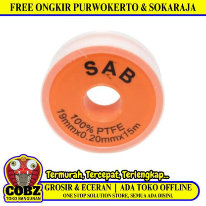 15 M / SAB Seal Tape Siltip TBA Selotip Siltip Isolasi Kran Air