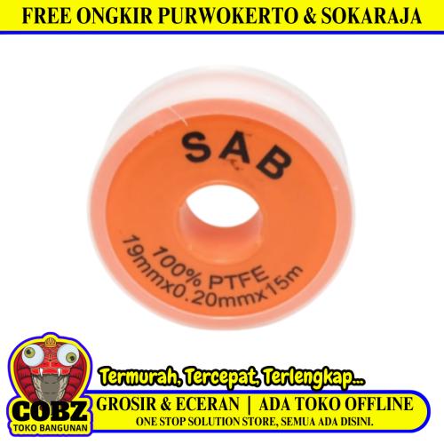 15 M / SAB Seal Tape Siltip TBA Selotip Siltip Isolasi Kran Air