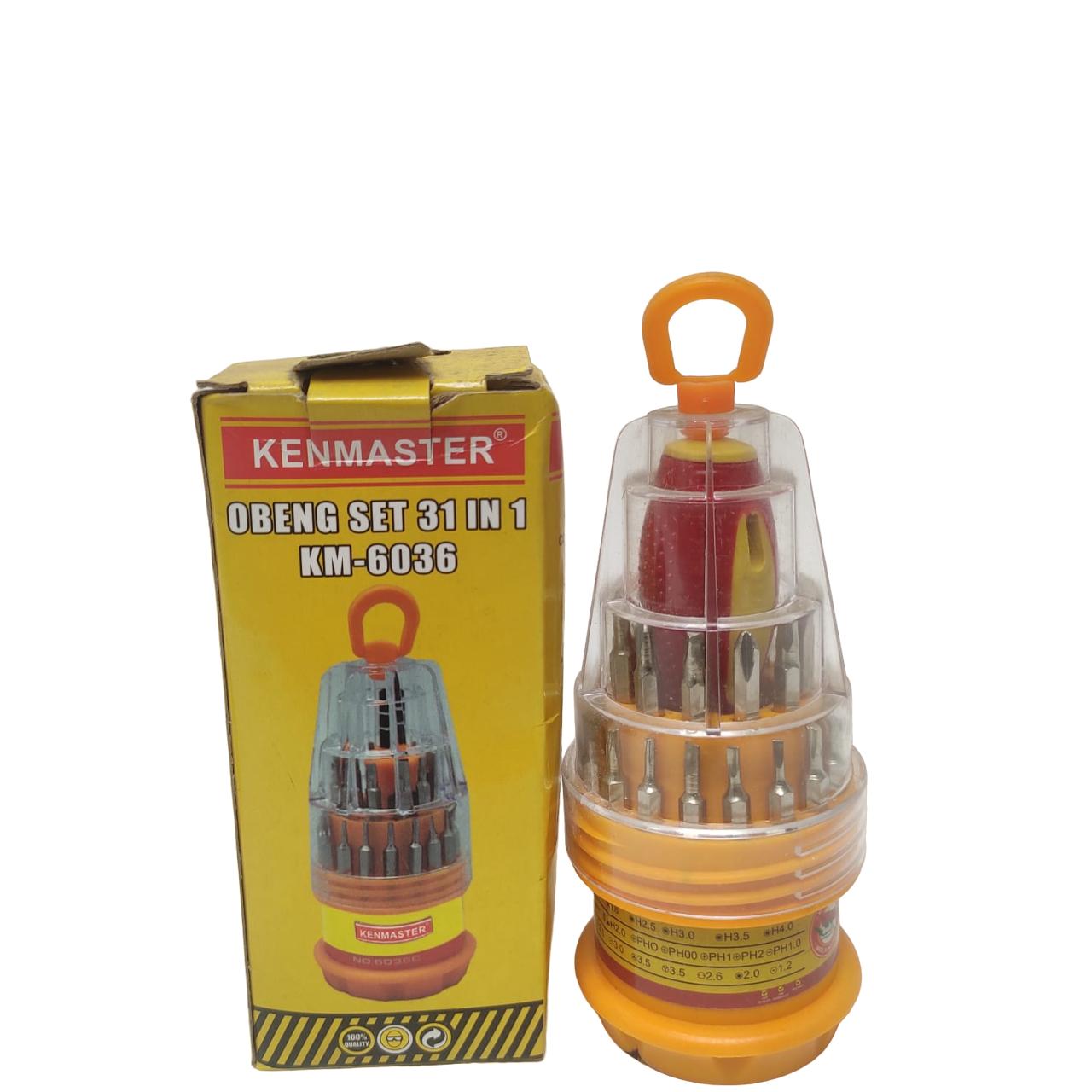 KENMASTER KM-6036 Obeng Reparasi Jam HP Komputer Kacamata 29 Pcs Set