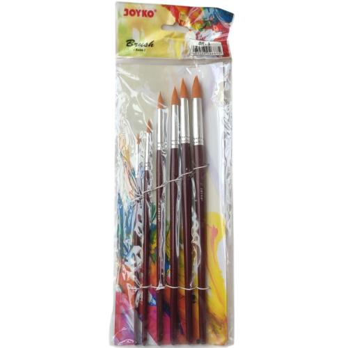 2 MM - 12 MM / JOYKO BR-3 Kuas Lukis Tembok Kayu Besi Air Acyrlic Paint Brush Set