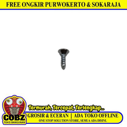 #6 X 1/2 IN / TM Sekrup FH Kepala Rata Plus Putih Biji