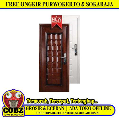 5 CM x 90 CM x 210 CM / FORTRESS FORT 90.16 SINGLE DOOR Pintu Kamar Mandi Baja White Set