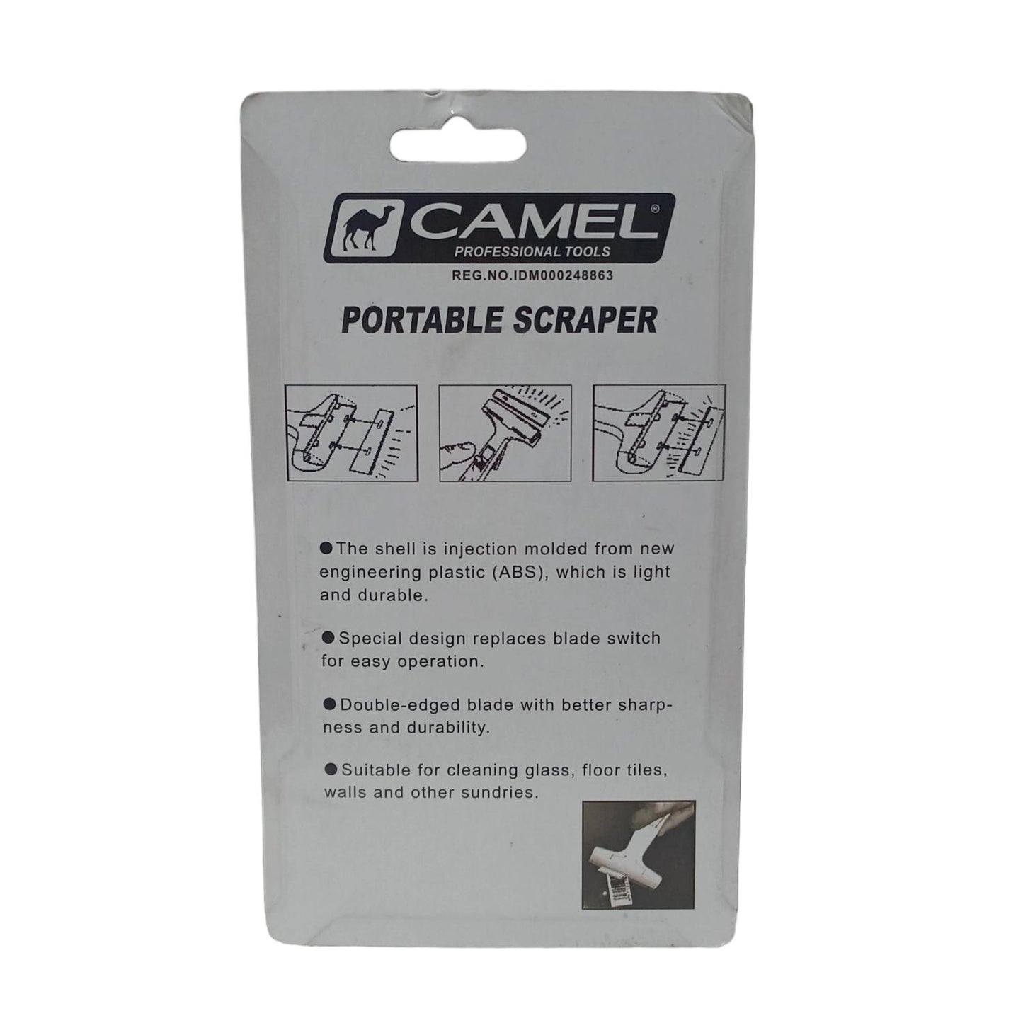 CAMEL Scraper Alat Pembersih Kaca Jendela Gagang Fiber