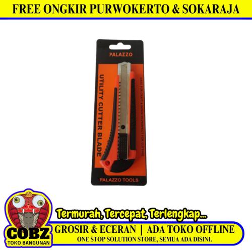 PALAZO Pisau Cutter Pemotong Kertas Utility Heavy Duty Blade Besar
