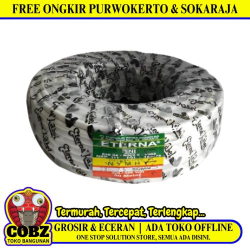 3 INTI x 2.5 MM x 50 M / ETERNA NYMHY Serabut Kabel Tembaga SNI Putih Roll