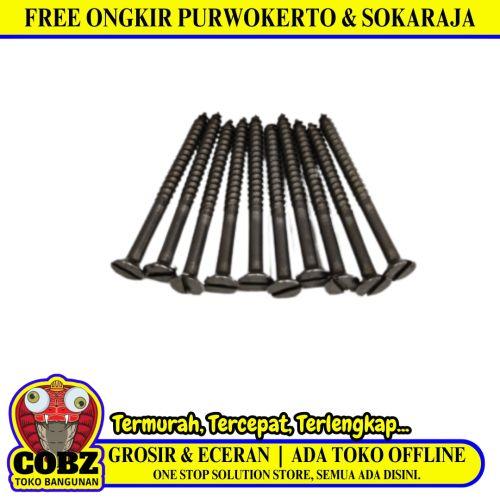 2 IN / TM Sekrup Baut Kayu Kepala Rata Minus Wood Screw Ecer Biji