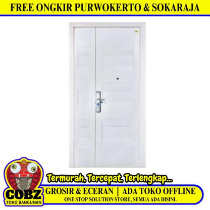 5 CM x 120 CM x 230 CM /FORTRESS PRIME 120.01 MOM & SON Pintu Baja White Set