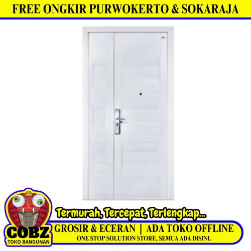 5 CM x 120 CM x 230 CM /FORTRESS PRIME 120.01 MOM & SON Pintu Baja White Set