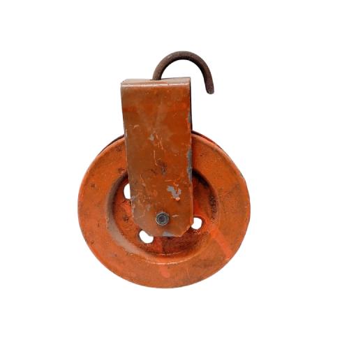 6 1/2 IN / NM Katrol Kerekan Timba Air Sumur Bangunan Besi Orange