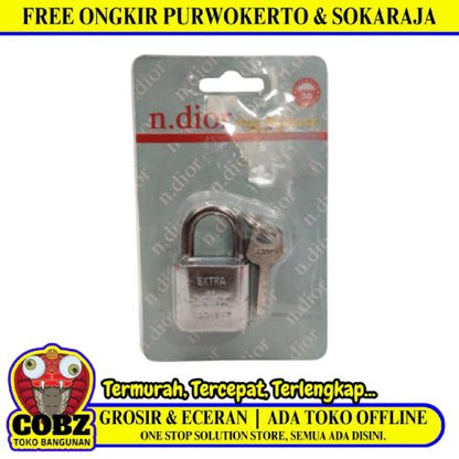 30 MM / N. DIOR Gembok Pintu Pagar Padlock Anti Maling Leher Pendek