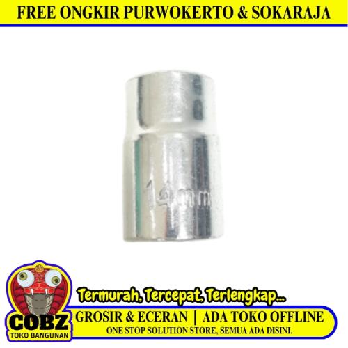 6 PT x 1/2 IN x 14 MM / TM Mata Kunci Sok Shock Socket Chrome