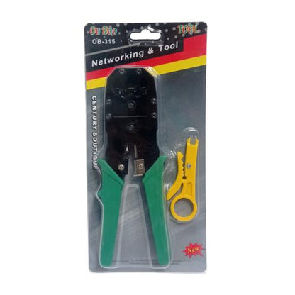 8 IN / OU BAO OB-315 Tang Crimping Kupas Potong Kulit Kabel Skun Ratchet