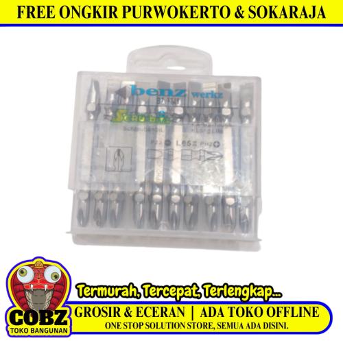 PH 2 × 65 MM/ BENZ Mata Obeng Angin Screwdriver Plus Minus Magnet Set