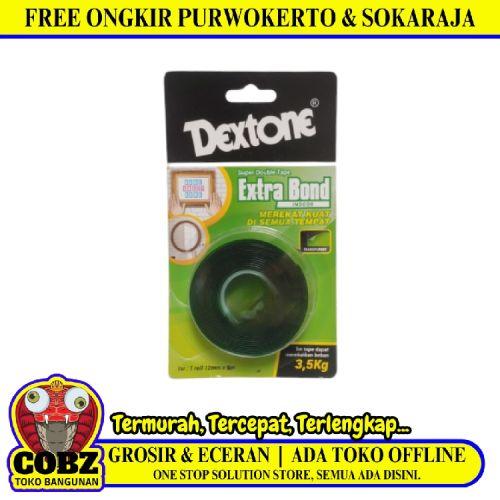12 MM / DEXTONE EXTRABOND Isolasi Bolak Balik Busa Double Foam Tape Hijau