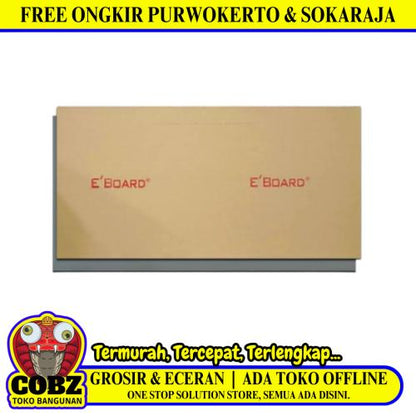 9 MM x 120 CM x 240 CM / E'BOARD Board Gypsum Papan Plafon Partisi Lembar