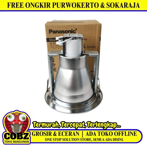 4 IN / PANASONIC Kap Lampu Rumah Lampu Downlight Frame Reflektor Silver
