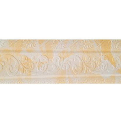 8 MM x 8 CM x 115 CM / COBZ LIST-B83H Wallpaper Foam Sticker Corak Kuning Putih Lembar