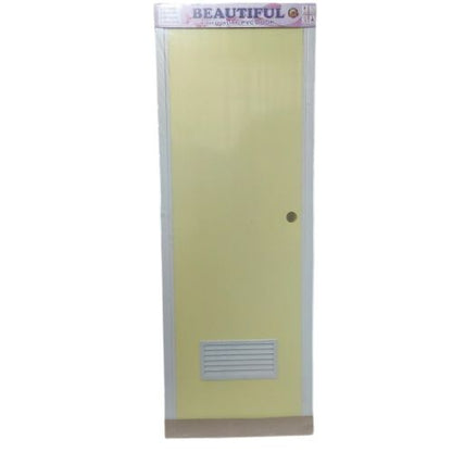 9.4 CM x 70 CM x 194 CM / TM Pintu Kamar Mandi PVC Cream Set