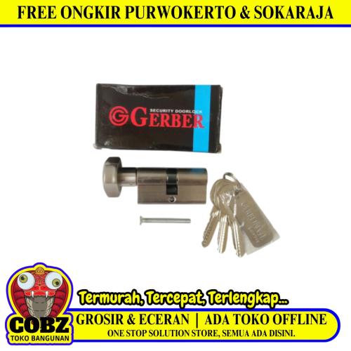 GERBER Silinder Anak Kunci Pintu Knop Kuping Putar Besar + 3 Kunci Set