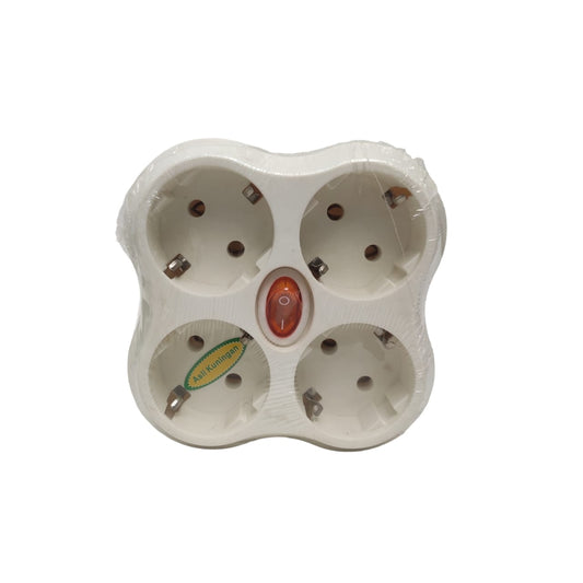 4 LUBANG / MATSUI Steker Stop Kontak Colokan Serbaguna 4 in 1 + Switch