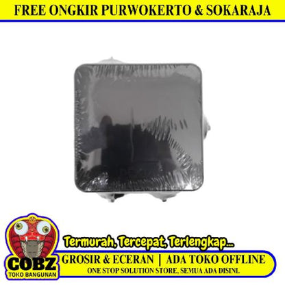 8 CM X 8 CM / DEXTA 121 Duradus Junction Box Kotak Kamera CCTV Hitam