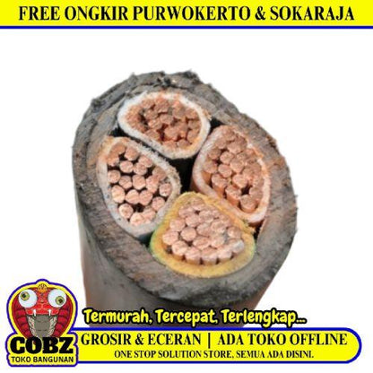 4 INTI x 50 MM / ETERNA NYY Tunggal Kabel Tembaga SNI Hitam Meter