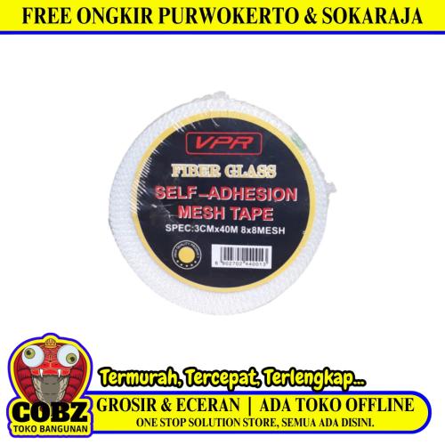 3 CM  / VPR Isolasi Lakban Serat Kasa Plafon GRC Fiber Tape