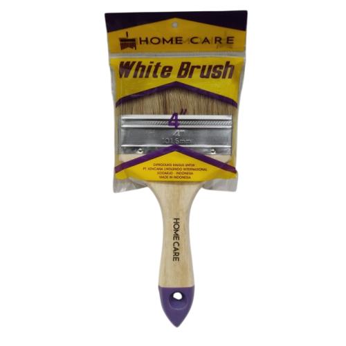 4 IN / HOME CARE WHITE Kuas Cat Tembok Kayu Besi Air Acyrlic Paint Brush
