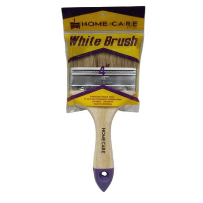 4 IN / HOME CARE WHITE Kuas Cat Tembok Kayu Besi Air Acyrlic Paint Brush