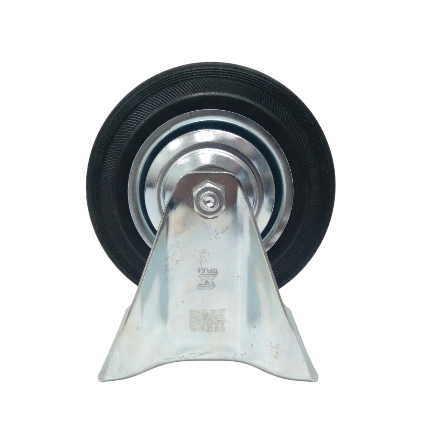 6 IN / TRIPLE-S Roda Mati Trolly Gepeng Plat 144 MM Karet Hitam