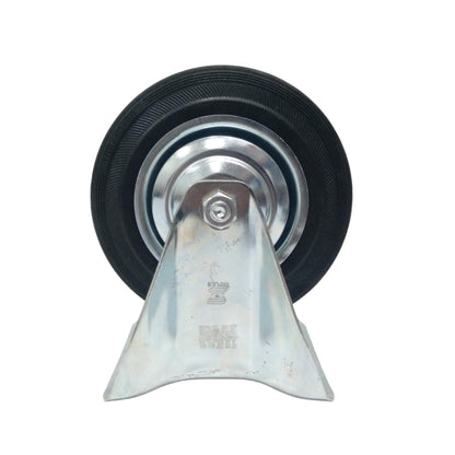 6 IN / TRIPLE-S Roda Mati Trolly Gepeng Plat 144 MM Karet Hitam