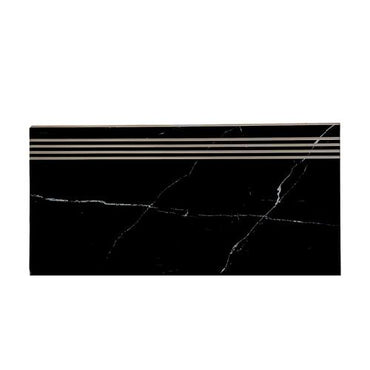 30 CM x 60 CM / OBSIDIAN BLACK ONYX Granit Lantai Tangga Stepnosing Lembar