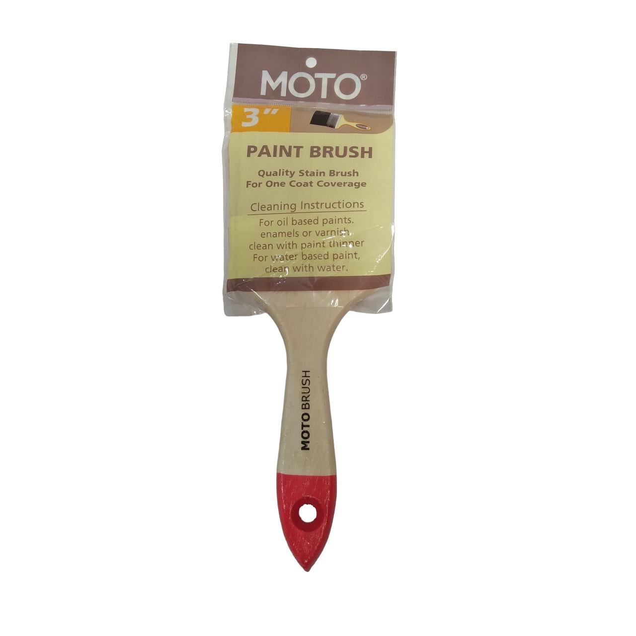 3 IN / MOTO Kuas Cat Tembok Kayu Besi Air Acyrlic Paint Brush