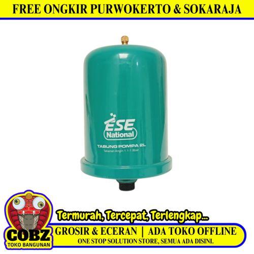 ESE NATIONAL Tabung Pompa Air Otomatis Pressure Tank Semi Jet Pump Stainless Set