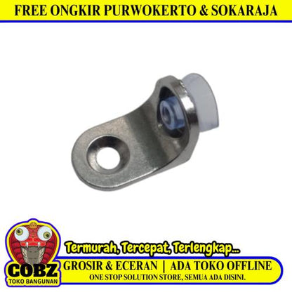 TM Ambalan Kaca Zinc Penahan Papan Lemari Furniture Besi Biji