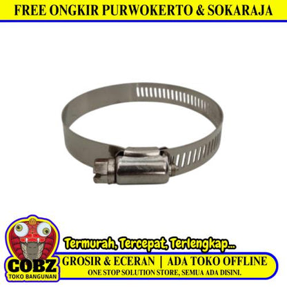 2 IN / TM Klem Selang Air Gas LPG Regulator Hose Clamp Stainless