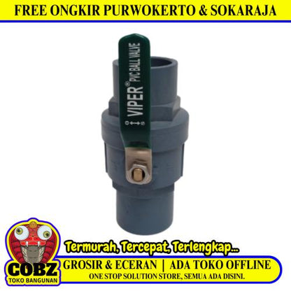 1 IN / VIPER Stop Kran Polos Ball Valve PVC Plastik Pcs