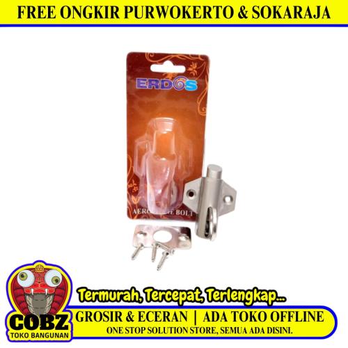 ERDOS Spring Knife Grendel Kodok Pengunci Jendela Besar SS Silver