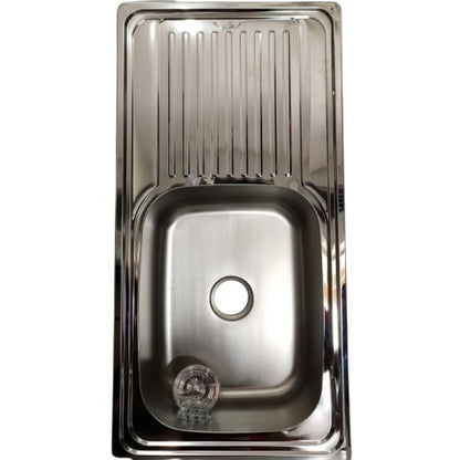 100 CM X 51 CM X 19 CM / TECHNOSINK Bak Cuci Piring Washbak 1 Lubang + Acc Set