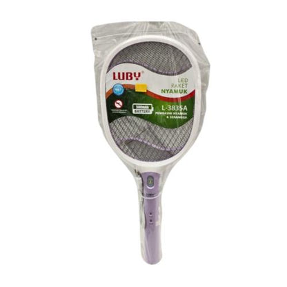 LUBY L-3835A Mosquito Swatter Raket Nyamuk Cas Rechargeable Kabel