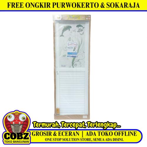 8 CM x 70 CM x 200 CM / WADJA Pintu Kamar Mandi Galvalum Putih Kanan