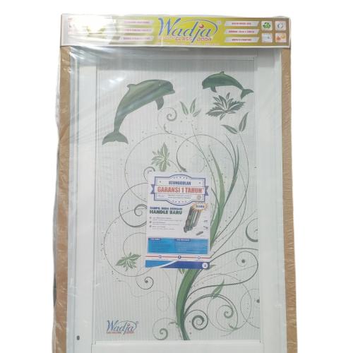 8 CM x 70 CM x 200 CM / WADJA Pintu Kamar Mandi Galvalum Putih Kanan