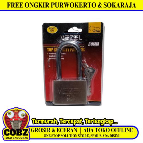 60 MM / VEZEL Gembok Pintu Pagar Padlock Anti Maling Leher Panjang